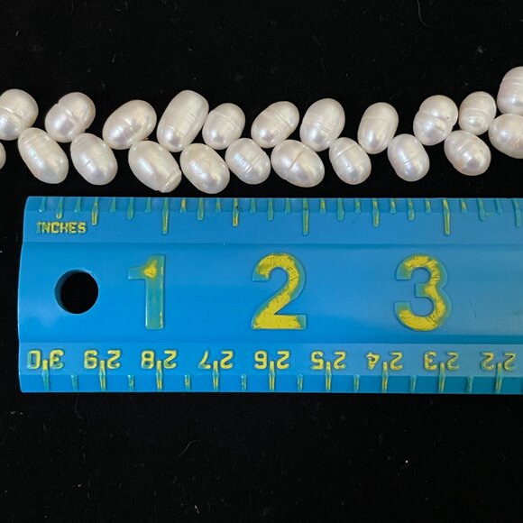 Authentic Fresh Water Potato Pearl Necklace Creamy White - Picture 6 of 6